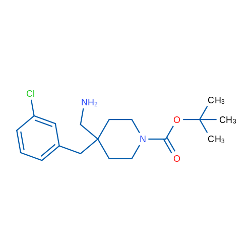 tert-Butyl 4-(aminomethyl)-4-(3-chlorobenzyl)piperidine-1-carboxylate 1g