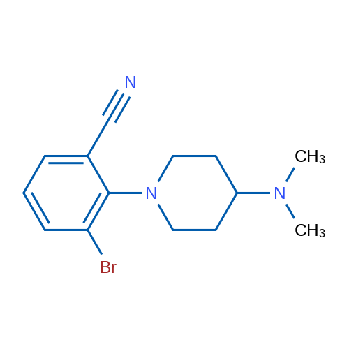 3-Bromo-2-(4-(dimethylamino)piperidin-1-yl)benzonitrile 1g