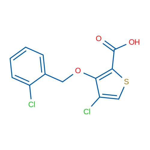 4-Chloro-3-((2-chlorobenzyl)oxy)thiophene-2-carboxylic acid 1g