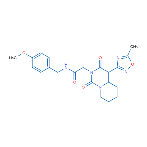 N-[(4-Methoxyphenyl)methyl]-2-[4-(5-methyl-1,2,4-oxadiazol-3-yl)-1,3-dioxo-1H,2H,3H,5H,6H,7H,8H-pyrido[1,2-c]pyrimidin-2-yl]acetamide 1g