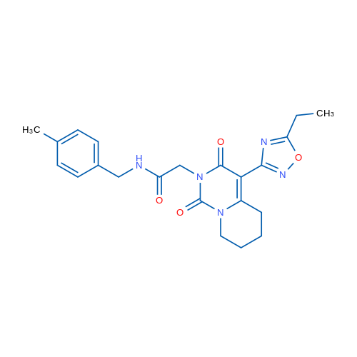 2-[4-(5-Ethyl-1,2,4-oxadiazol-3-yl)-1,3-dioxo-1H,2H,3H,5H,6H,7H,8H-pyrido[1,2-c]pyrimidin-2-yl]-N-[(4-methylphenyl)methyl]acetamide 1g