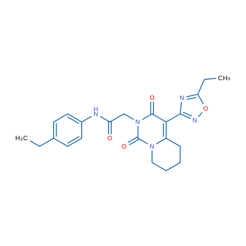 2-[4-(5-Ethyl-1,2,4-oxadiazol-3-yl)-1,3-dioxo-1H,2H,3H,5H,6H,7H,8H-pyrido[1,2-c]pyrimidin-2-yl]-N-(4-ethylphenyl)acetamide 1g