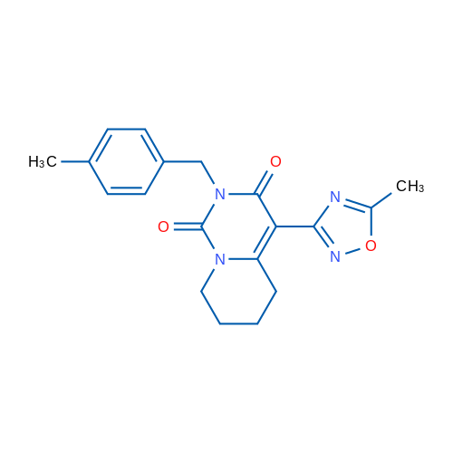 4-(5-Methyl-1,2,4-oxadiazol-3-yl)-2-[(4-methylphenyl)methyl]-1H,2H,3H,5H,6H,7H,8H-pyrido[1,2-c]pyrimidine-1,3-dione 1g