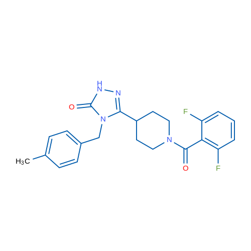 3-[1-(2,6-Difluorobenzoyl)piperidin-4-yl]-4-[(4-methylphenyl)methyl]-4,5-dihydro-1H-1,2,4-triazol-5-one 1g