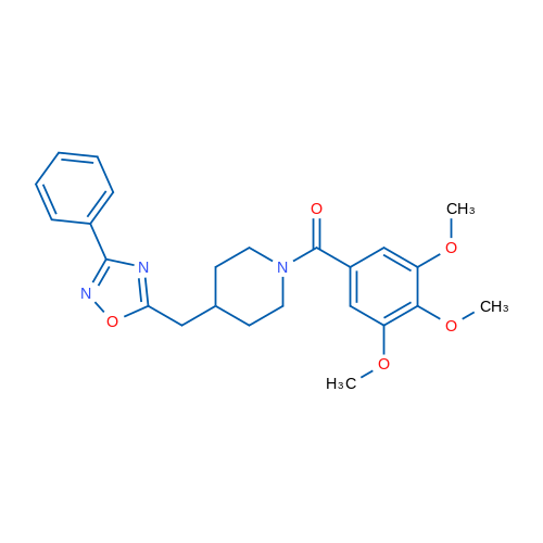 4-[(3-Phenyl-1,2,4-oxadiazol-5-yl)methyl]-1-(3,4,5-trimethoxybenzoyl)piperidine 1g