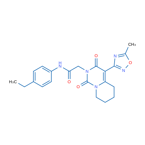 N-(4-Ethylphenyl)-2-[4-(5-methyl-1,2,4-oxadiazol-3-yl)-1,3-dioxo-1H,2H,3H,5H,6H,7H,8H-pyrido[1,2-c]pyrimidin-2-yl]acetamide 1g