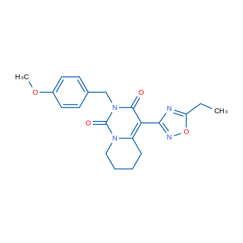 4-(5-Ethyl-1,2,4-oxadiazol-3-yl)-2-[(4-methoxyphenyl)methyl]-1H,2H,3H,5H,6H,7H,8H-pyrido[1,2-c]pyrimidine-1,3-dione 1g