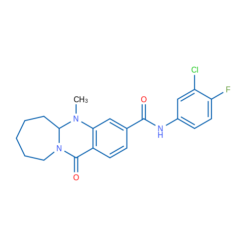 N-(3-Chloro-4-fluorophenyl)-5-methyl-12-oxo-5H,5aH,6H,7H,8H,9H,10H,12H-azepino[2,1-b]quinazoline-3-carboxamide 1g