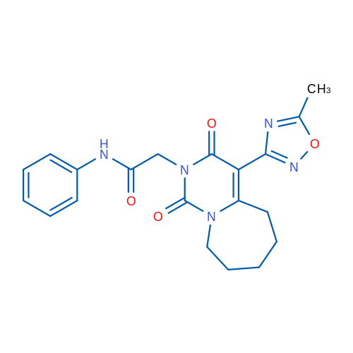 2-[4-(5-Methyl-1,2,4-oxadiazol-3-yl)-1,3-dioxo-1H,2H,3H,5H,6H,7H,8H,9H-pyrimido[1,6-a]azepin-2-yl]-N-phenylacetamide 1g