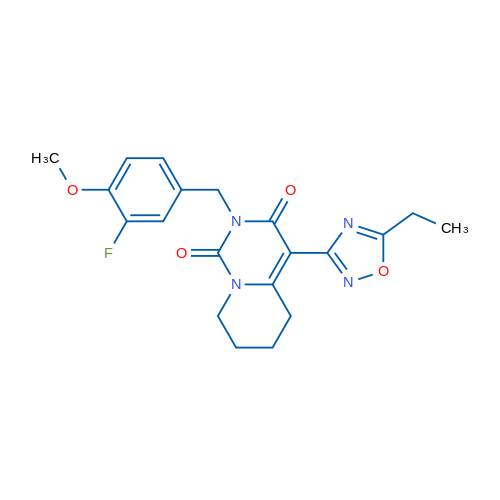 4-(5-Ethyl-1,2,4-oxadiazol-3-yl)-2-[(3-fluoro-4-methoxyphenyl)methyl]-1H,2H,3H,5H,6H,7H,8H-pyrido[1,2-c]pyrimidine-1,3-dione 1g