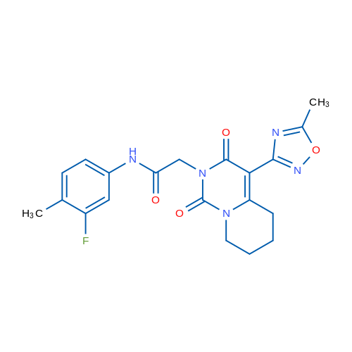 N-(3-Fluoro-4-methylphenyl)-2-[4-(5-methyl-1,2,4-oxadiazol-3-yl)-1,3-dioxo-1H,2H,3H,5H,6H,7H,8H-pyrido[1,2-c]pyrimidin-2-yl]acetamide 1g