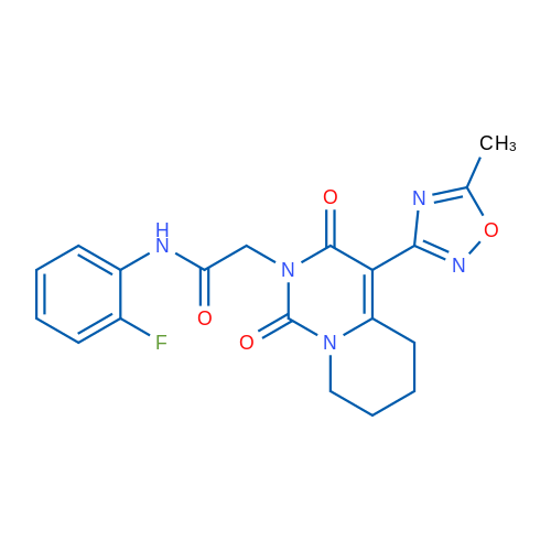 N-(2-Fluorophenyl)-2-[4-(5-methyl-1,2,4-oxadiazol-3-yl)-1,3-dioxo-1H,2H,3H,5H,6H,7H,8H-pyrido[1,2-c]pyrimidin-2-yl]acetamide 1g