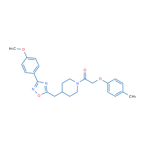 1-(4-{[3-(4-methoxyphenyl)-1,2,4-oxadiazol-5-yl]methyl}piperidin-1-yl)-2-(4-methylphenoxy)ethan-1-one 1g