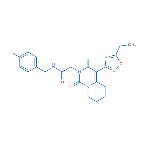 2-[4-(5-Ethyl-1,2,4-oxadiazol-3-yl)-1,3-dioxo-1H,2H,3H,5H,6H,7H,8H-pyrido[1,2-c]pyrimidin-2-yl]-N-[(4-fluorophenyl)methyl]acetamide 1g