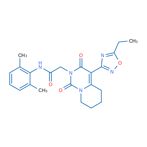N-(2,6-Dimethylphenyl)-2-[4-(5-ethyl-1,2,4-oxadiazol-3-yl)-1,3-dioxo-1H,2H,3H,5H,6H,7H,8H-pyrido[1,2-c]pyrimidin-2-yl]acetamide 1g