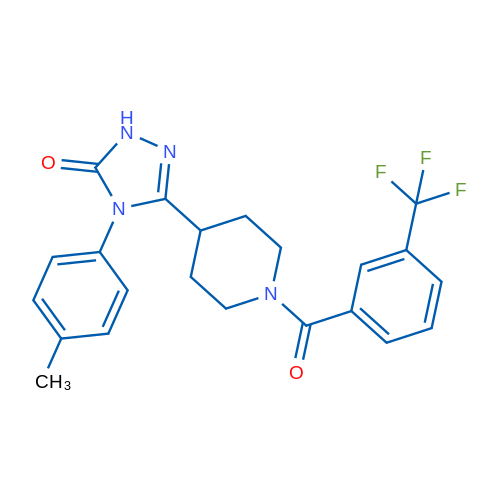 4-(4-Methylphenyl)-3-{1-[3-(trifluoromethyl)benzoyl]piperidin-4-yl}-4,5-dihydro-1H-1,2,4-triazol-5-one 1g