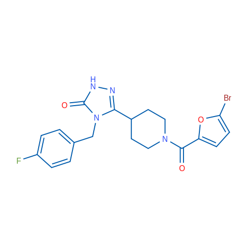3-[1-(5-Bromofuran-2-carbonyl)piperidin-4-yl]-4-[(4-fluorophenyl)methyl]-4,5-dihydro-1H-1,2,4-triazol-5-one 1g