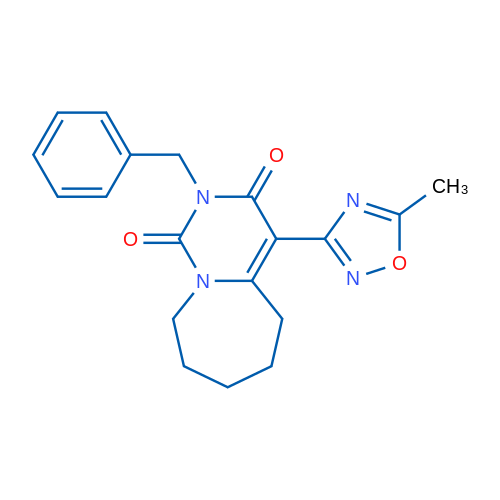 2-Benzyl-4-(5-methyl-1,2,4-oxadiazol-3-yl)-1H,2H,3H,5H,6H,7H,8H,9H-pyrimido[1,6-a]azepine-1,3-dione 1g