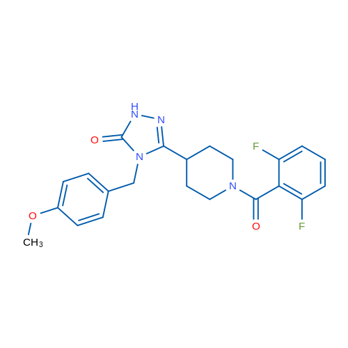 3-[1-(2,6-Difluorobenzoyl)piperidin-4-yl]-4-[(4-methoxyphenyl)methyl]-4,5-dihydro-1H-1,2,4-triazol-5-one 1g