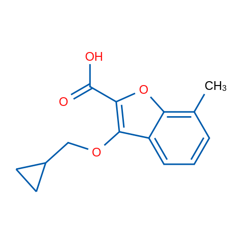 3-(Cyclopropylmethoxy)-7-methylbenzofuran-2-carboxylic acid 1g