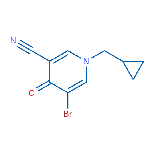 5-Bromo-1-(cyclopropylmethyl)-4-oxo-1,4-dihydropyridine-3-carbonitrile 1g