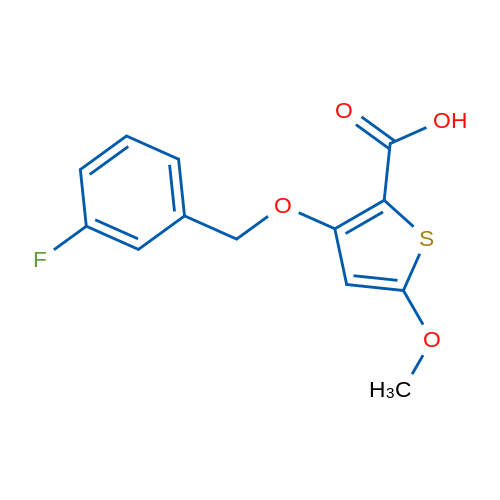 3-((3-Fluorobenzyl)oxy)-5-methoxythiophene-2-carboxylic acid 1g