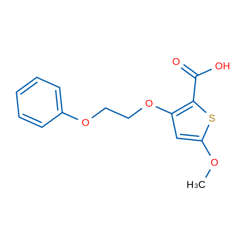 5-Methoxy-3-(2-phenoxyethoxy)thiophene-2-carboxylic acid 1g