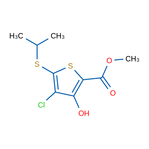 Methyl 4-chloro-3-hydroxy-5-(isopropylthio)thiophene-2-carboxylate 1g