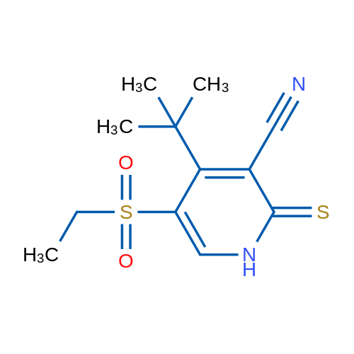 4-(tert-Butyl)-5-(ethylsulfonyl)-2-thioxo-1,2-dihydropyridine-3-carbonitrile 1g