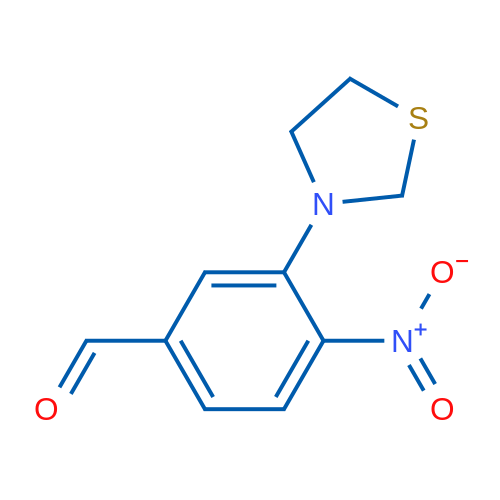 4-Nitro-3-(thiazolidin-3-yl)benzaldehyde 1g