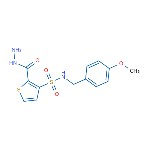 2-(Hydrazinecarbonyl)-N-(4-methoxybenzyl)thiophene-3-sulfonamide 1g