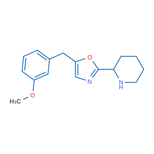 5-(3-Methoxybenzyl)-2-(piperidin-2-yl)oxazole 1g
