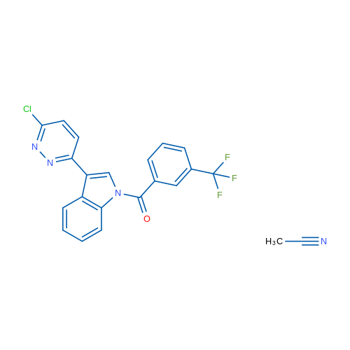 3-(6-Chloropyridazin-3-yl)-1-[3-(trifluoromethyl)benzoyl]-1H-indole; acetonitrile 1g