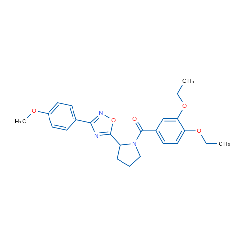 5-[1-(3,4-Diethoxybenzoyl)pyrrolidin-2-yl]-3-(4-methoxyphenyl)-1,2,4-oxadiazole 1g