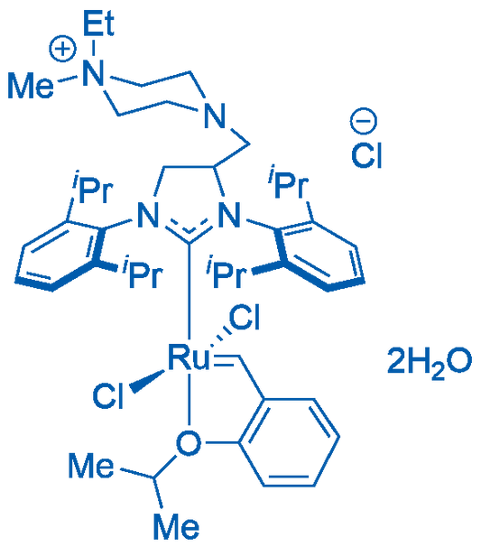 (1,3-Bis(2,6-diisopropylphenyl)-4-((4-ethyl-4-methylpiperzain-1-ium-1-yl)methyl)imidazolidin-2-ylidene)(2-isopropoxybenzylidene)ruthenium(II)dichloride chloride dihydrate FixCat 100mg