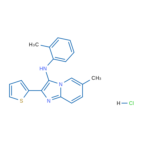 6-Methyl-N-(2-methylphenyl)-2-(thiophen-2-yl)imidazo[1,2-a]pyridin-3-amine hydrochloride 1g