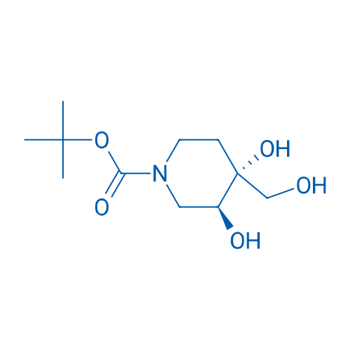 Rel-tert-butyl (3S,4R)-3,4-dihydroxy-4-(hydroxymethyl)piperidine-1-carboxylate 250mg