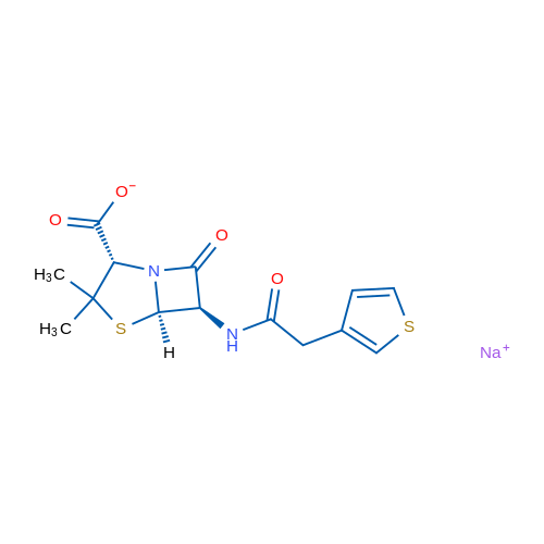 Sodium (2S,5R,6R)-3,3-dimethyl-7-oxo-6-[2-(thiophen-3-yl)acetamido]-4-thia-1-azabicyclo[3.2.0]heptane-2-carboxylate 1g