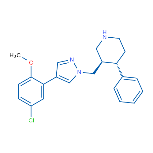 (3R,4S)-3-((4-(5-CHloro-2-methoxyphenyl)-1h-pyrazol-1-yl)methyl)-4-phenylpiperidine 100mg