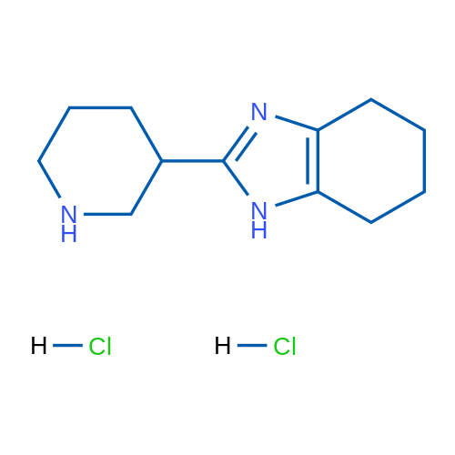 2-(piperidin-3-yl)-4,5,6,7-tetrahydro-1H-benzo[d]imidazole dihydrochloride 250mg