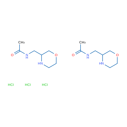 N-(morpholin-3-ylmethyl)acetamide sesquihydrochloride 250mg