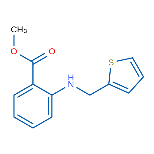 Methyl 2-((thiophen-2-ylmethyl)amino)benzoate 1g