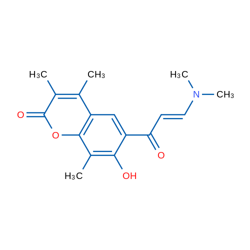 6-[3-(Dimethylamino)prop-2-enoyl]-7-hydroxy-3,4,8-trimethyl-2H-chromen-2-one 1g