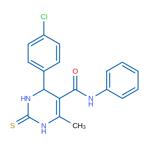 4-(4-Chlorophenyl)-6-methyl-N-phenyl-2-sulfanylidene-1,2,3,4-tetrahydropyrimidine-5-carboxamide 1g