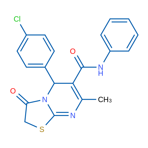 5-(4-Chlorophenyl)-7-methyl-3-oxo-N-phenyl-2H,3H,5H-[1,3]thiazolo[3,2-a]pyrimidine-6-carboxamide 1g