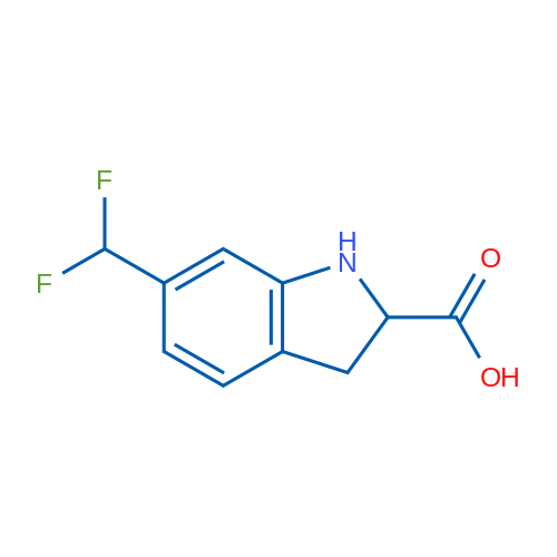 6-(Difluoromethyl)-2,3-dihydro-1h-indole-2-carboxylic acid 1g