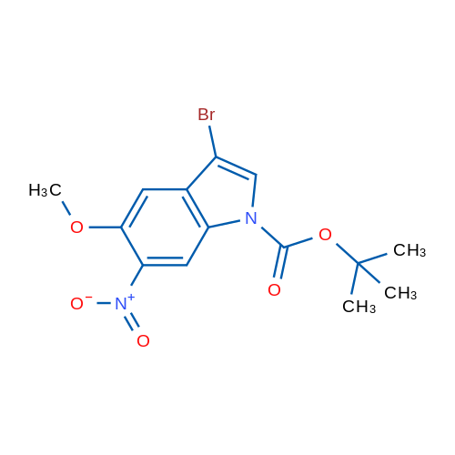 tert-Butyl 3-bromo-5-methoxy-6-nitro-1H-indole-1-carboxylate 1g
