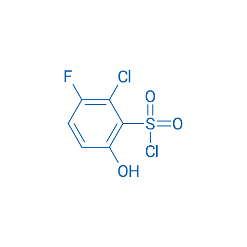 2-Chloro-3-fluoro-6-hydroxybenzene-1-sulfonyl chloride 1g