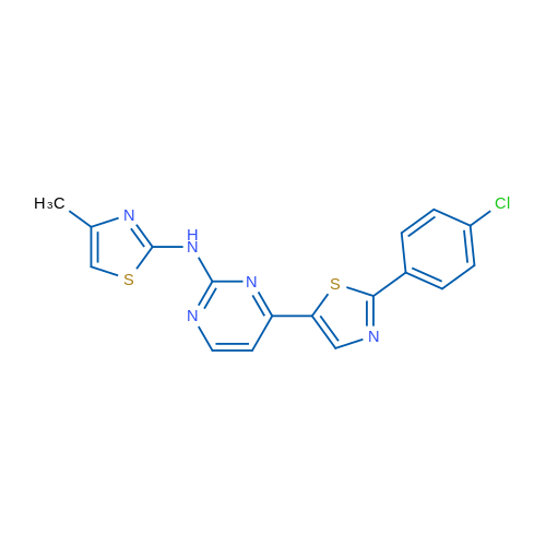 4-[2-(4-Chlorophenyl)-1,3-thiazol-5-yl]-N-(4-methyl-1,3-thiazol-2-yl)pyrimidin-2-amine 1g