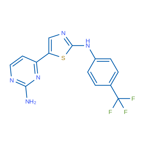 4-(2-{[4-(trifluoromethyl)phenyl]amino}-1,3-thiazol-5-yl)pyrimidin-2-amine 1g